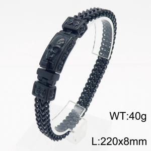 Stainless Steel Black-plating Bracelet - KB179593-KJX