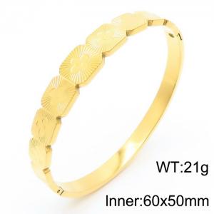 Square printed gold stainless steel bracelet - KB179791-SP