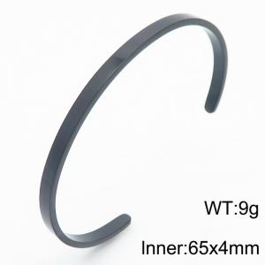 Stainless Steel Smooth Open Bracelet - KB180079-WGQF