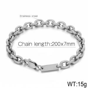 Stainless steel edged O-shaped chain bracelet - KB180606-Z