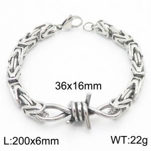 Domineering and trendy men's V-shaped imperial chain stainless steel bracelet - KB181212-Z