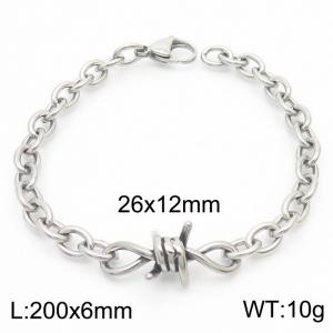 Instagram Wind Wrapped Steel O-shaped Chain Titanium Steel Bracelet - KB181215-Z