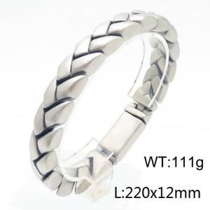 215mm Unisex Vintage Matte Stainless Steel Chain Bracelet - KB181378-KJX