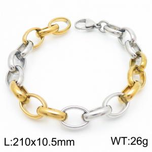 Stainless Steel Gold-plating Bracelet - KB181451-Z