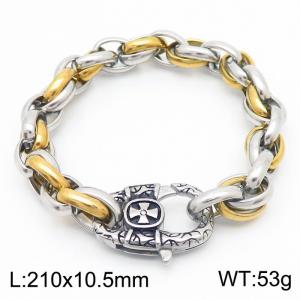 Stainless Steel Gold-plating Bracelet - KB181452-Z