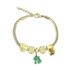 Stainless Steel Gold-plating Bracelet - KB182005-PA