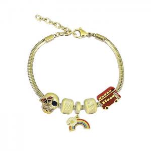 Stainless Steel Gold-plating Bracelet - KB182007-PA