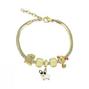 Stainless Steel Gold-plating Bracelet - KB182011-PA