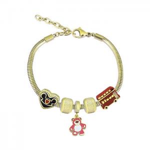 Stainless Steel Gold-plating Bracelet - KB182013-PA