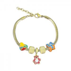 Stainless Steel Gold-plating Bracelet - KB182014-PA