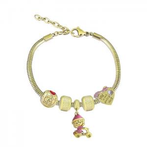 Stainless Steel Gold-plating Bracelet - KB182022-PA