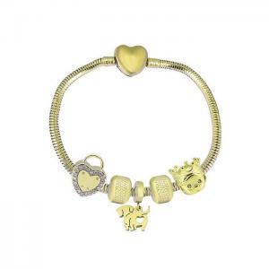 Stainless Steel Gold-plating Bracelet - KB182046-PA