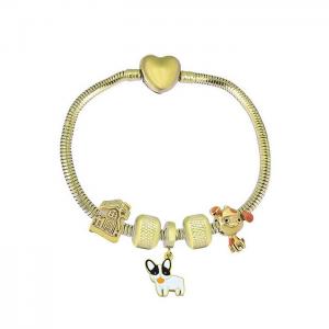 Stainless Steel Gold-plating Bracelet - KB182047-PA