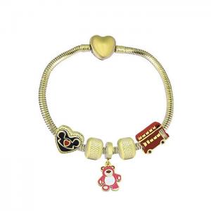 Stainless Steel Gold-plating Bracelet - KB182049-PA