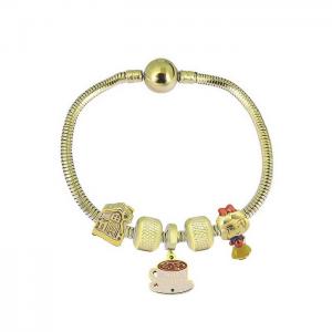 Stainless Steel Gold-plating Bracelet - KB182075-PA