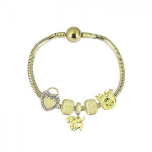 Stainless Steel Gold-plating Bracelet - KB182082-PA