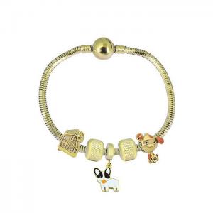 Stainless Steel Gold-plating Bracelet - KB182083-PA