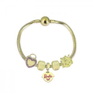 Stainless Steel Gold-plating Bracelet - KB182093-PA