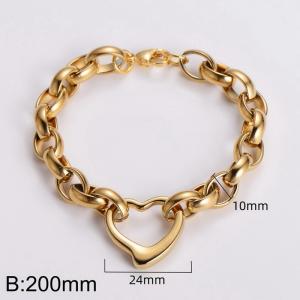 Stainless Steel Gold-plating Bracelet - KB182590-Z