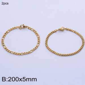 Stainless Steel Gold-plating Bracelet - KB182592-Z