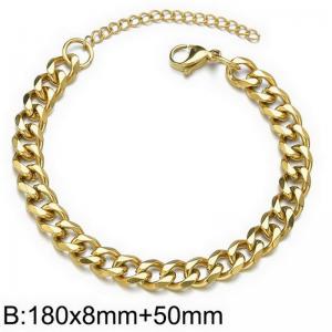 Stainless Steel Gold-plating Bracelet - KB182593-Z