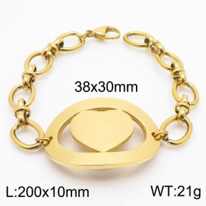 Stainless Steel Gold-plating Bracelet - KB182613-Z