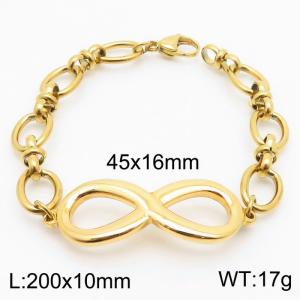 Stainless Steel Gold-plating Bracelet - KB182621-Z