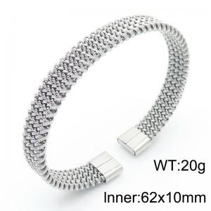 10mm Stainless steel bracelet with opening for men and women - KB182694-XY