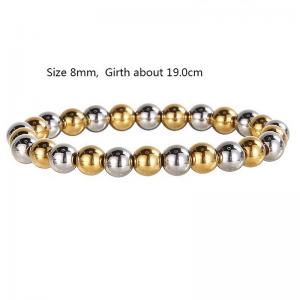 Personalized 8mm stainless steel gold bracelet - KB182843-Z