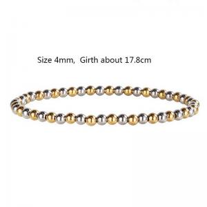 Personalized 4mm stainless steel gold bracelet - KB182845-Z