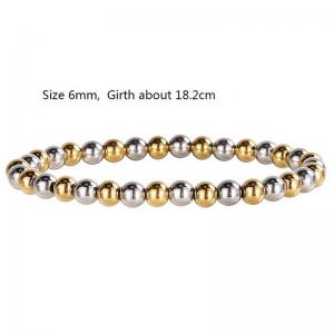 Personalized 6mm stainless steel gold bracelet - KB182846-Z