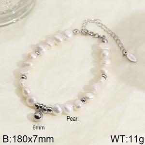 Irregular freshwater pearl beaded bracelet - KB182903-Z