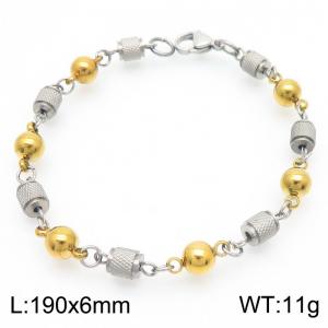 Stainless Steel Gold-plating Bracelet - KB182936-Z