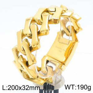 Stainless Steel Gold-plating Bracelet - KB182974-KJX
