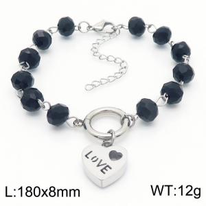 Stainless Steel Crystal Bracelet - KB183010-TJG