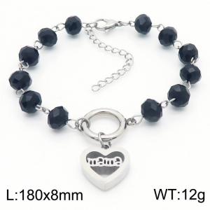 Stainless Steel Crystal Bracelet - KB183022-TJG