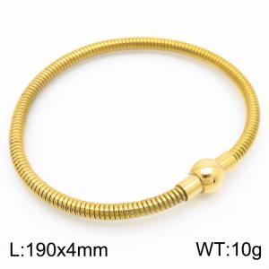 Stainless Steel Gold-plating Bracelet - KB183052-HB