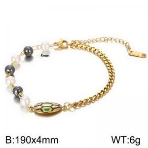 Stainless Steel Gold-plating Bracelet - KB183225-SP