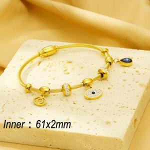 Stainless Steel Wire Bangle - KB183228-HM