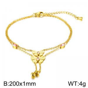 Stainless Steel Gold-plating Bracelet - KB183232-HM
