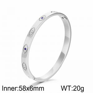 Stainless Steel Stone Bangle - KB183235-HM