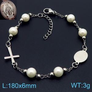 Stainless Rosary Bracelet - KB183324-YU