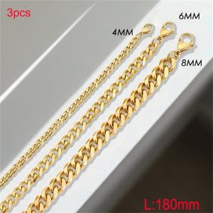 Stainless Steel Gold-plating Bracelet - KB183328-Z