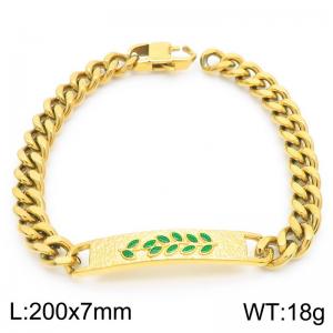 Stainless Steel Gold-plating Bracelet - KB183507-Z
