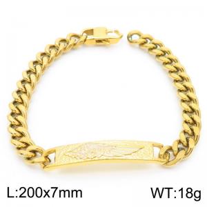 Stainless Steel Gold-plating Bracelet - KB183508-Z