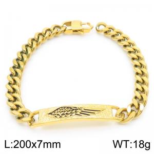 Stainless Steel Gold-plating Bracelet - KB183509-Z