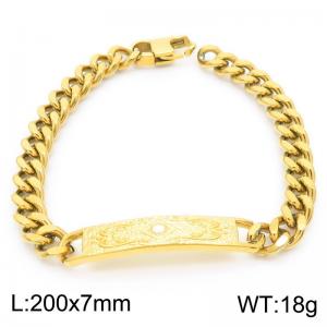 Stainless Steel Gold-plating Bracelet - KB183510-Z