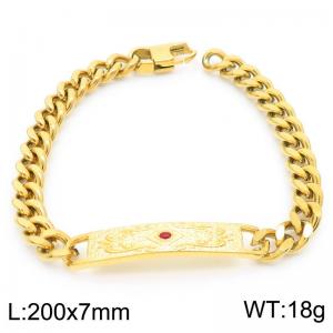 Stainless Steel Gold-plating Bracelet - KB183512-Z