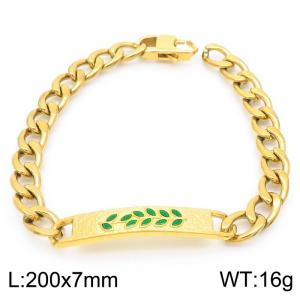 Stainless Steel Gold-plating Bracelet - KB183514-Z