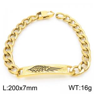 Stainless Steel Gold-plating Bracelet - KB183515-Z